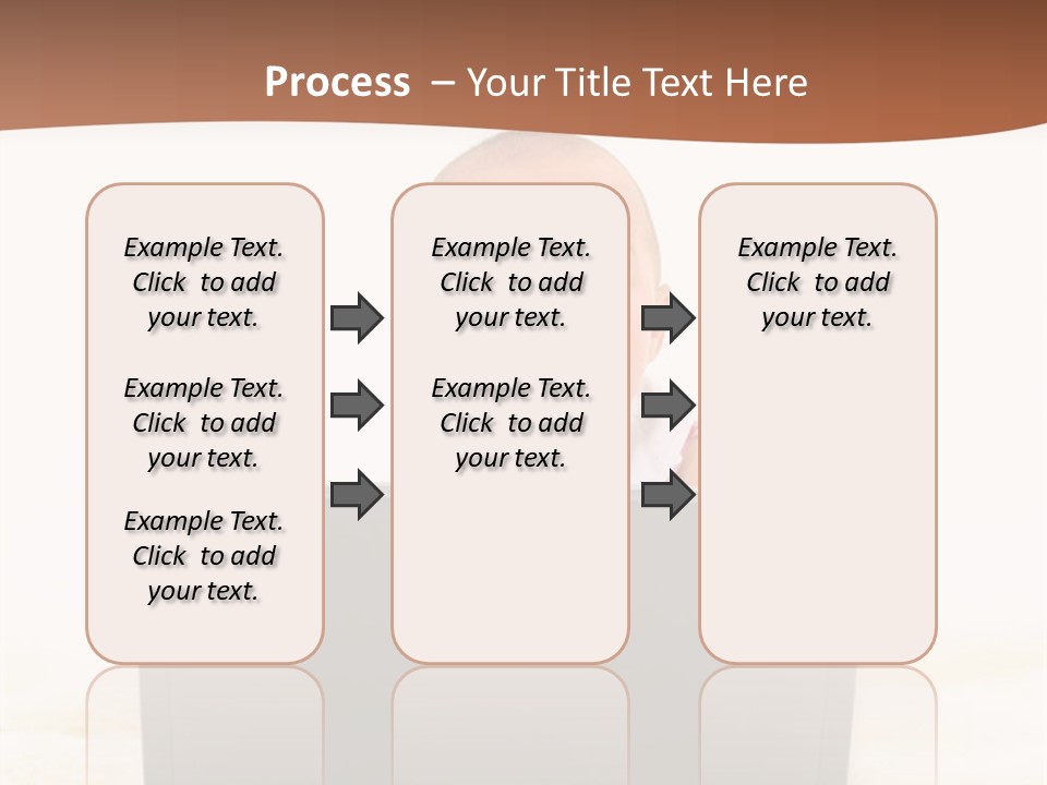 Baby Girl With Surprised Express Working On Laptop. Shot In Studio Over White. PowerPoint Template