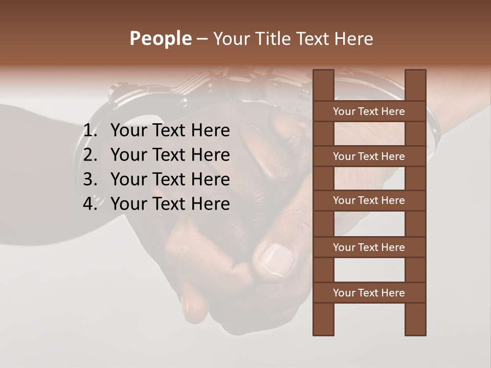 Handcuffed Hands, Revolution Comrades Or Hostage Situations Concept, African American, Hispanic Race. PowerPoint Template