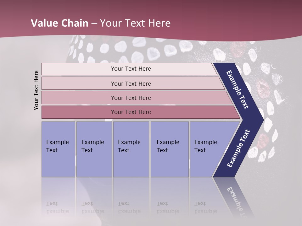 Young African Girl, Tribal Painted Face In White And Red, Partial Desaturated PowerPoint Template