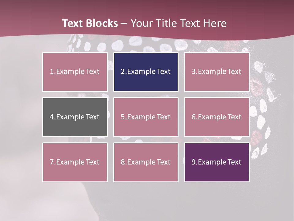 Young African Girl, Tribal Painted Face In White And Red, Partial Desaturated PowerPoint Template