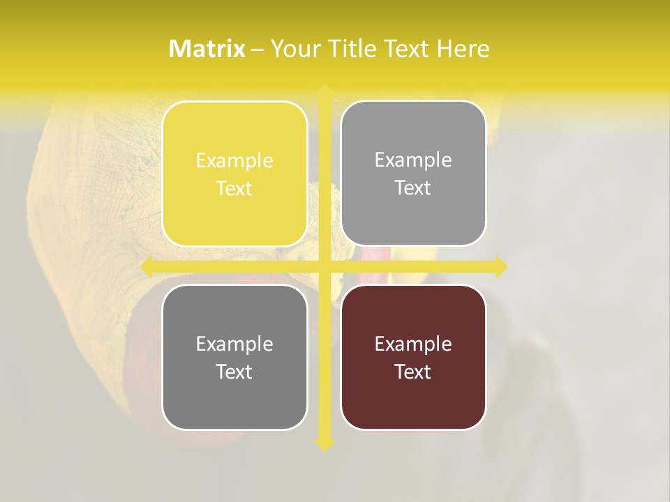 Young African Girl, Tribal Painted Face In Yellow And Red PowerPoint Template