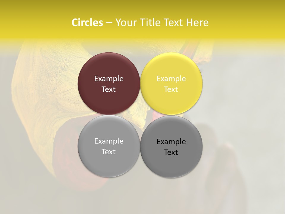 Young African Girl, Tribal Painted Face In Yellow And Red PowerPoint Template