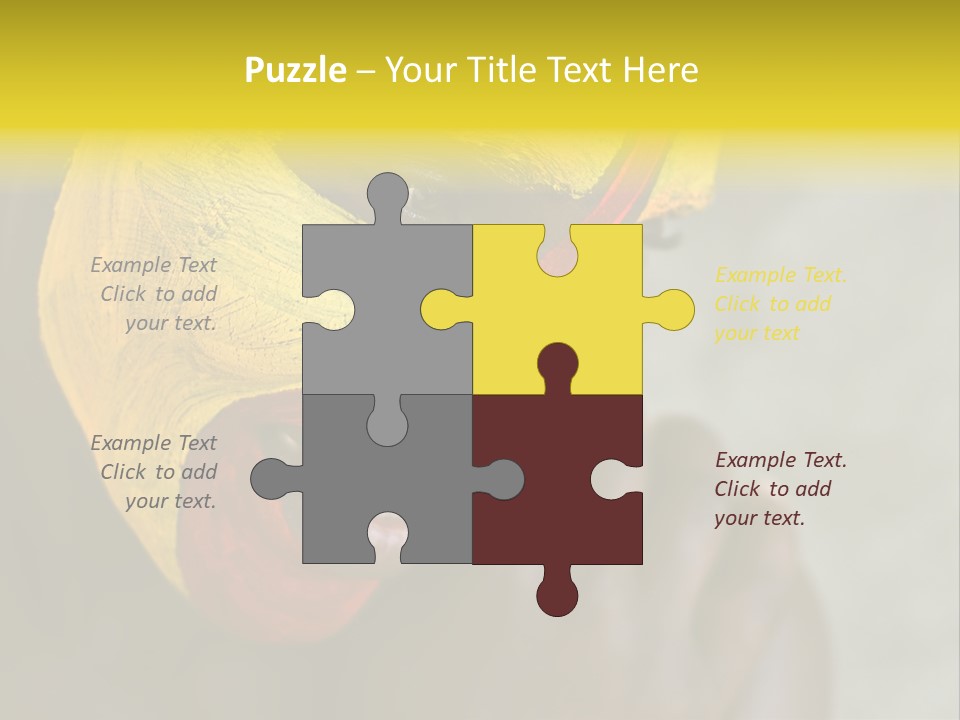 Young African Girl, Tribal Painted Face In Yellow And Red PowerPoint Template