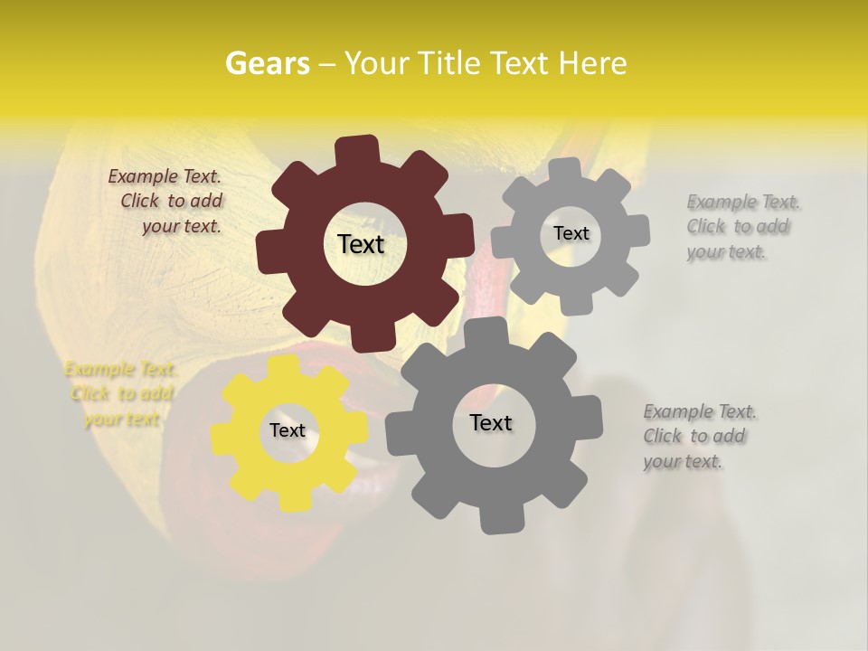 Young African Girl, Tribal Painted Face In Yellow And Red PowerPoint Template