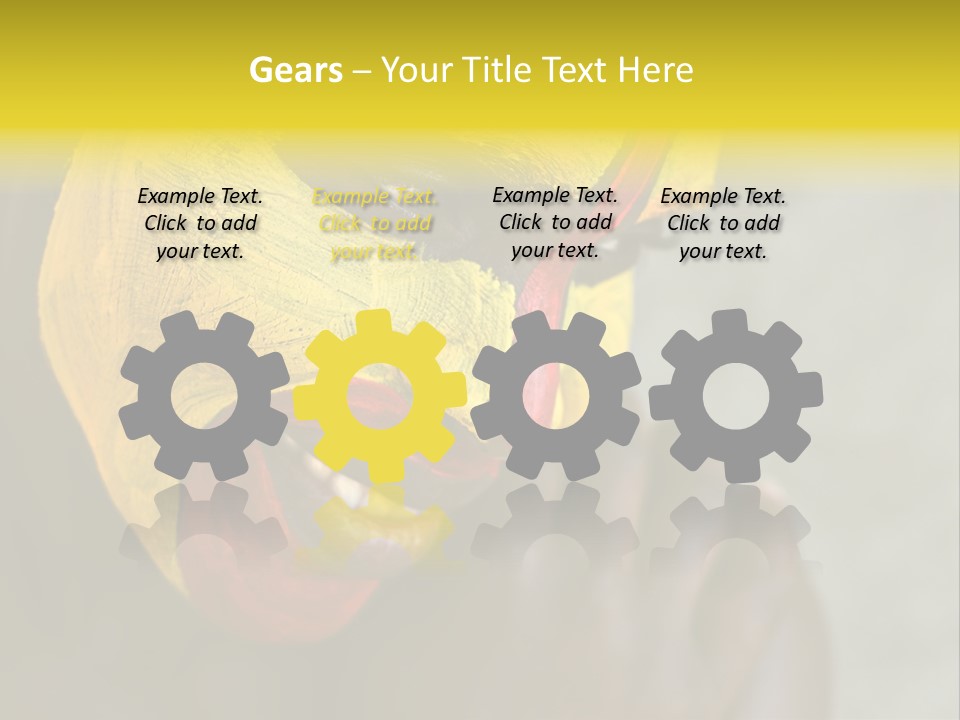 Young African Girl, Tribal Painted Face In Yellow And Red PowerPoint Template