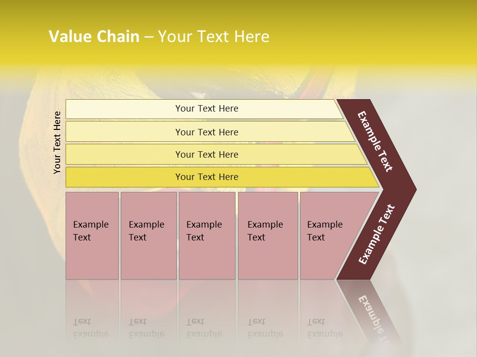 Young African Girl, Tribal Painted Face In Yellow And Red PowerPoint Template