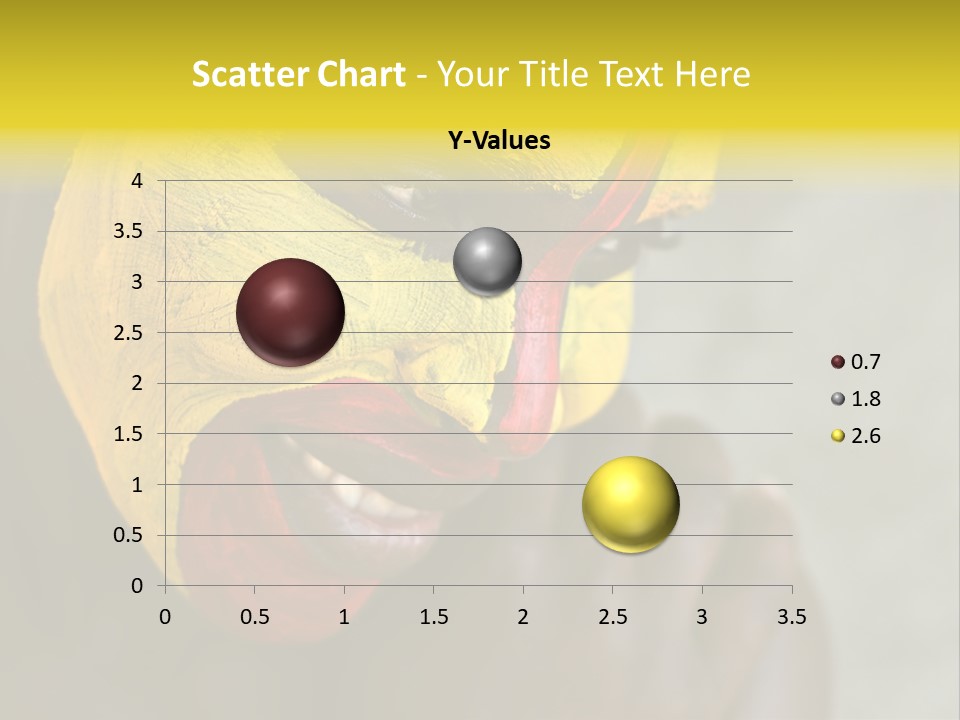 Young African Girl, Tribal Painted Face In Yellow And Red PowerPoint Template