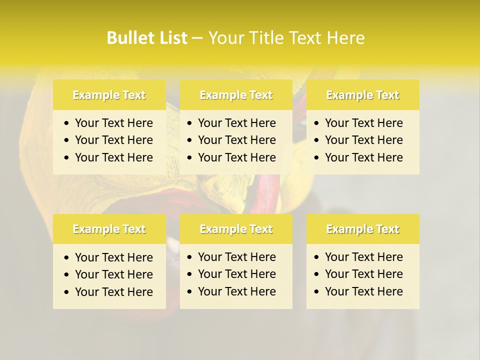 Young African Girl, Tribal Painted Face In Yellow And Red PowerPoint Template