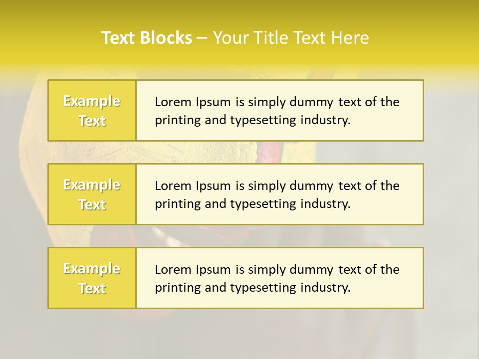 Young African Girl, Tribal Painted Face In Yellow And Red PowerPoint Template