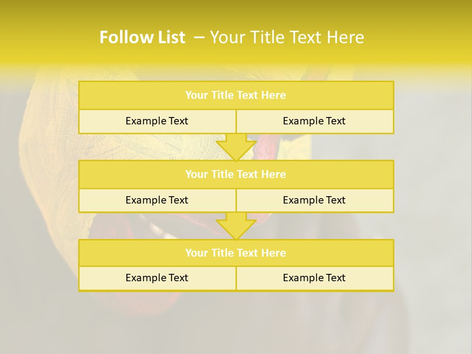 Young African Girl, Tribal Painted Face In Yellow And Red PowerPoint Template