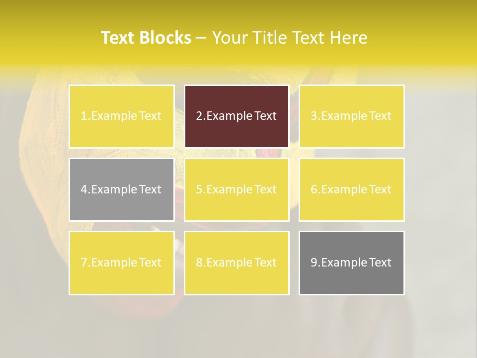 Young African Girl, Tribal Painted Face In Yellow And Red PowerPoint Template