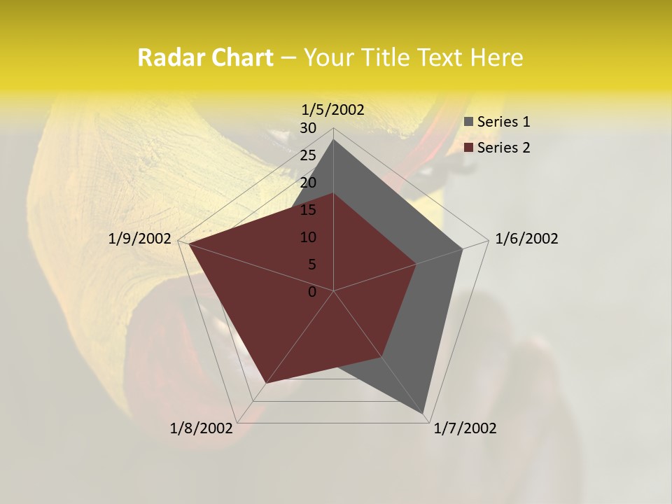 Young African Girl, Tribal Painted Face In Yellow And Red PowerPoint Template