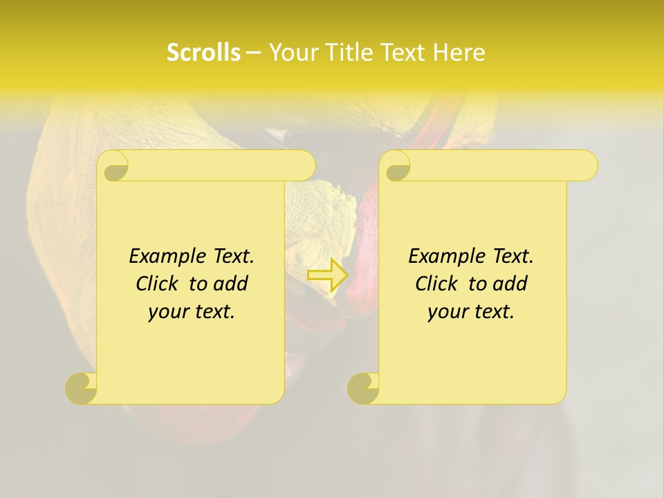 Young African Girl, Tribal Painted Face In Yellow And Red PowerPoint Template