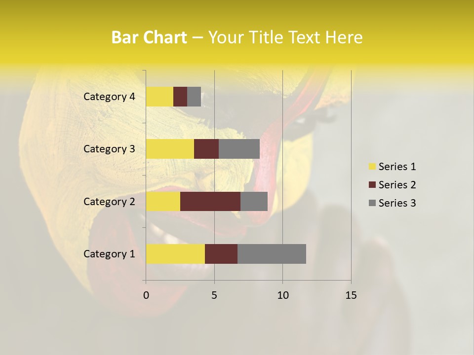 Young African Girl, Tribal Painted Face In Yellow And Red PowerPoint Template