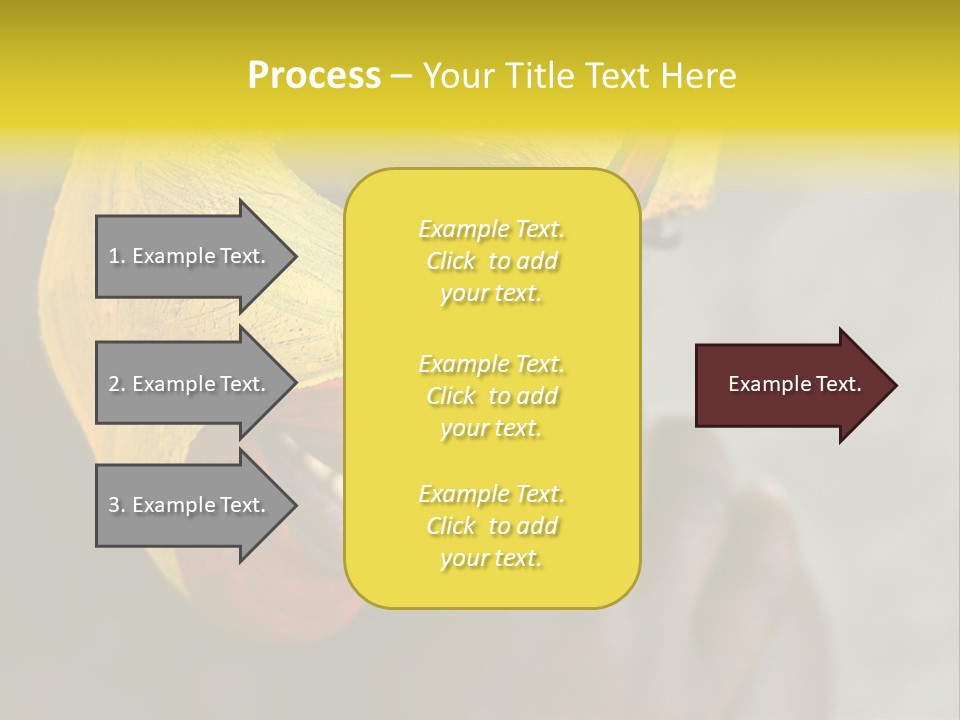 Young African Girl, Tribal Painted Face In Yellow And Red PowerPoint Template