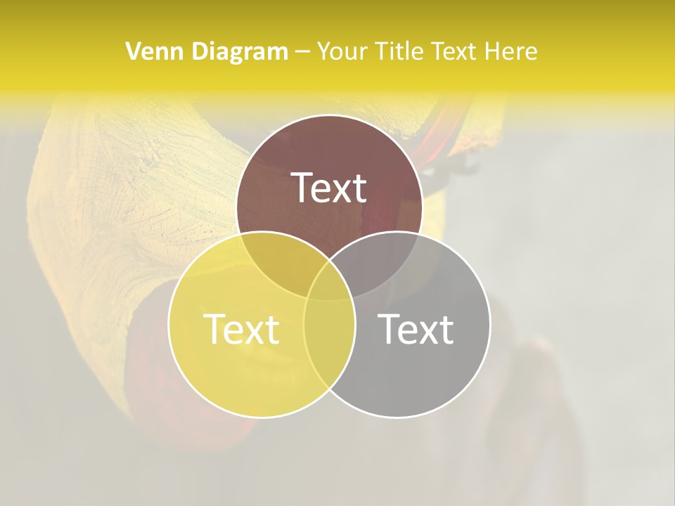 Young African Girl, Tribal Painted Face In Yellow And Red PowerPoint Template