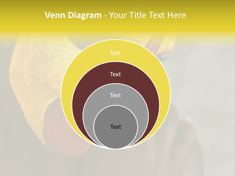 Young African Girl, Tribal Painted Face In Yellow And Red PowerPoint Template