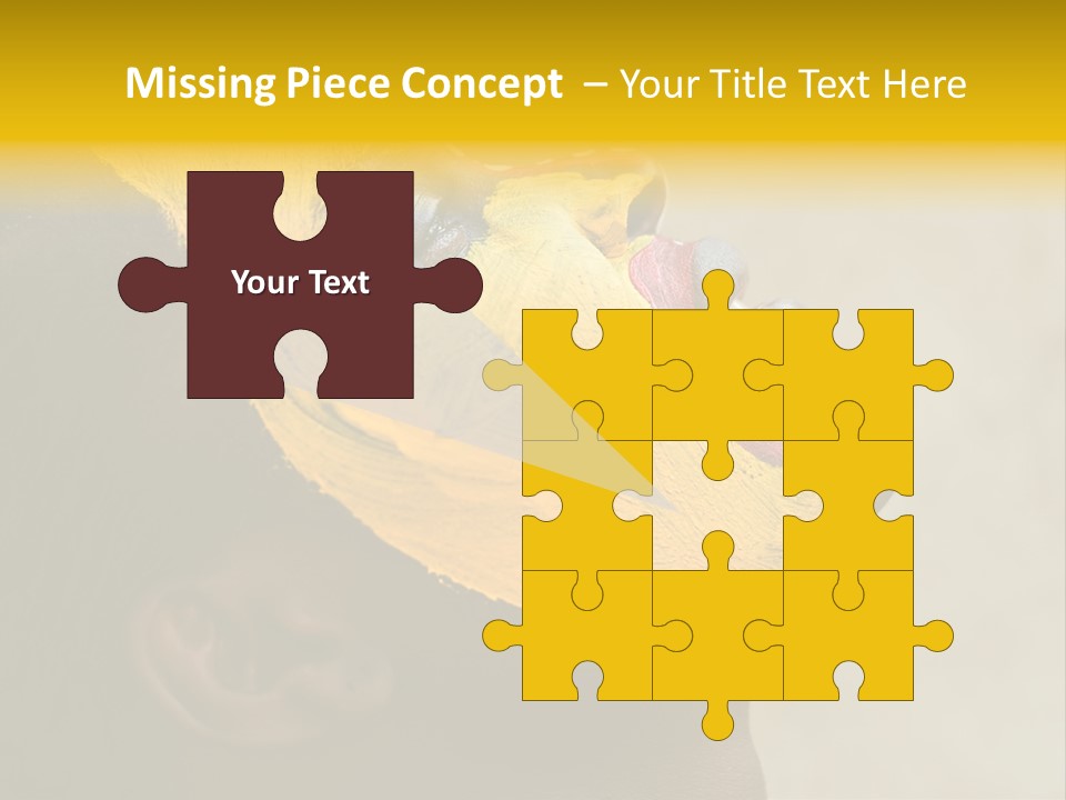 Young African Girl, Tribal Painted Face In Yellow And Red, Harmonic Triangles Use It Portrait Or Landscape PowerPoint Template