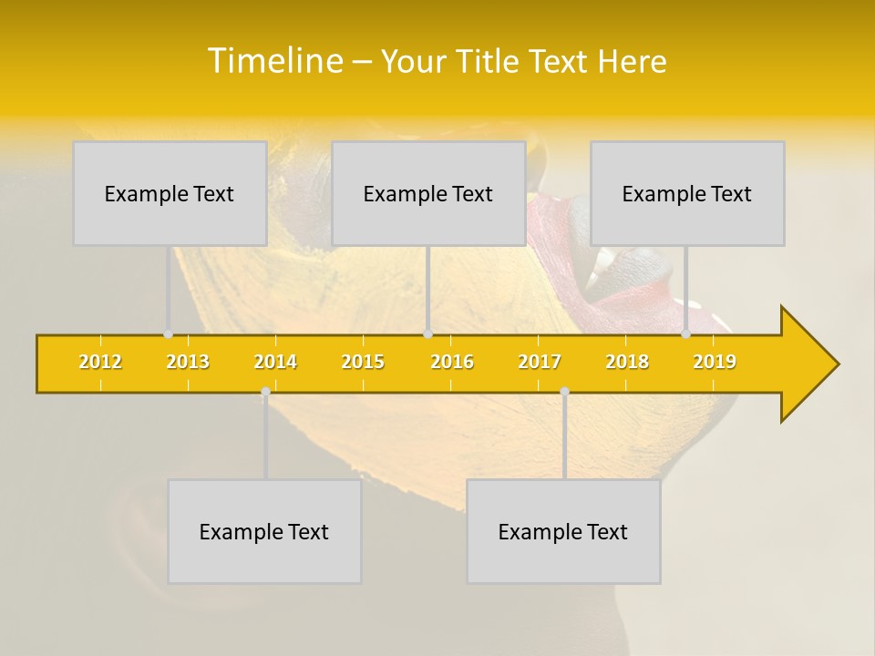 Young African Girl, Tribal Painted Face In Yellow And Red, Harmonic Triangles Use It Portrait Or Landscape PowerPoint Template
