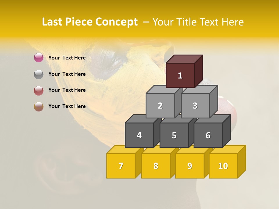 Young African Girl, Tribal Painted Face In Yellow And Red, Harmonic Triangles Use It Portrait Or Landscape PowerPoint Template