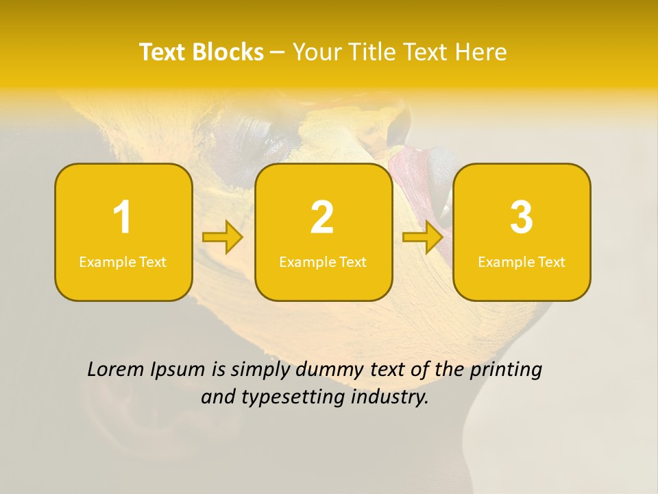 Young African Girl, Tribal Painted Face In Yellow And Red, Harmonic Triangles Use It Portrait Or Landscape PowerPoint Template