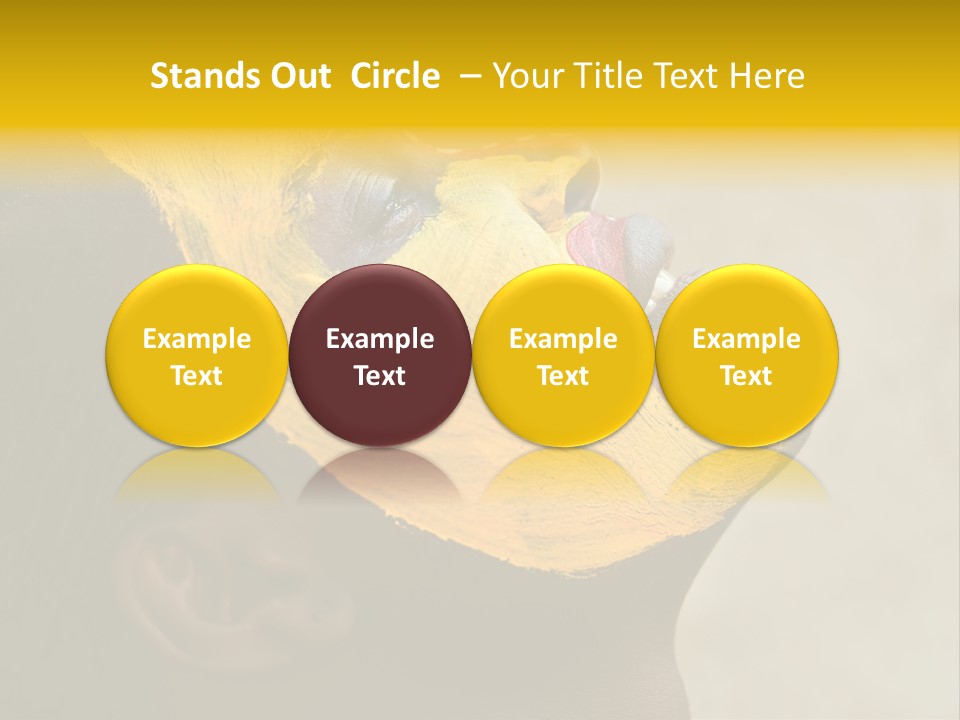 Young African Girl, Tribal Painted Face In Yellow And Red, Harmonic Triangles Use It Portrait Or Landscape PowerPoint Template