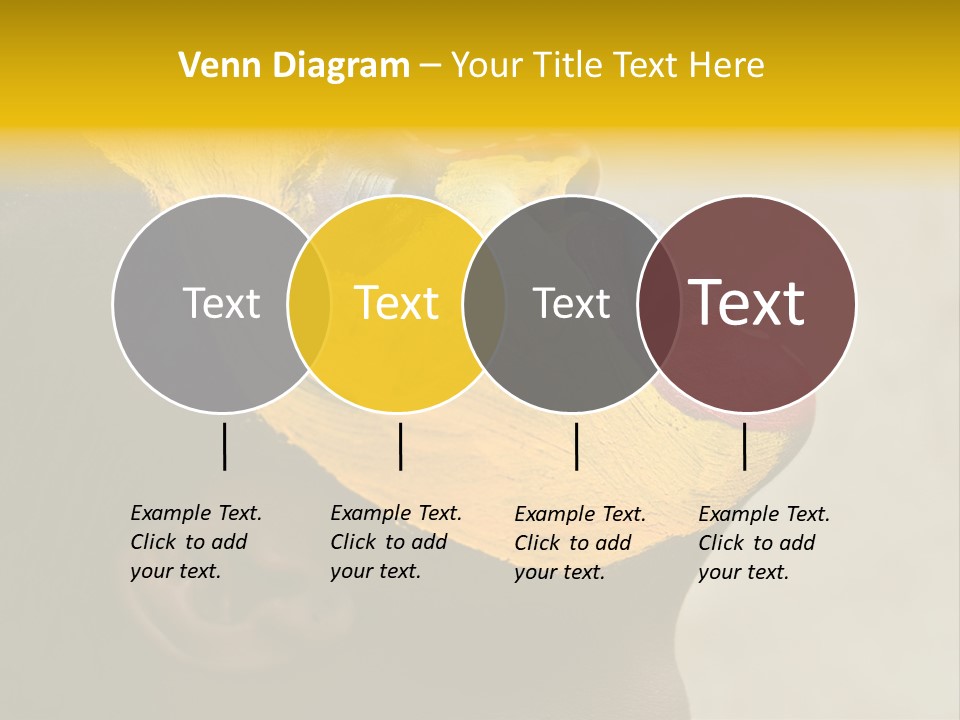 Young African Girl, Tribal Painted Face In Yellow And Red, Harmonic Triangles Use It Portrait Or Landscape PowerPoint Template