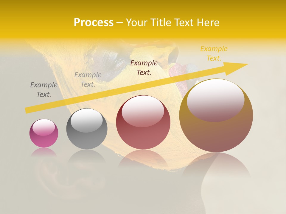 Young African Girl, Tribal Painted Face In Yellow And Red, Harmonic Triangles Use It Portrait Or Landscape PowerPoint Template