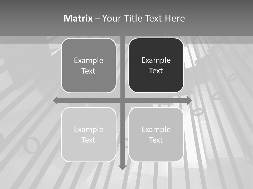 A Black And White Photo Of A Spiral Staircase PowerPoint Template