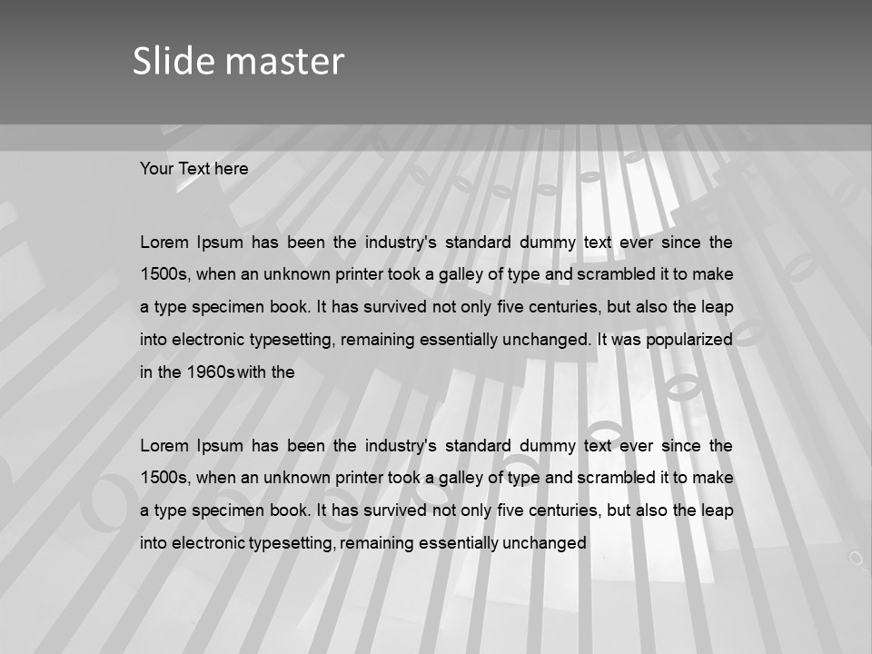 A Black And White Photo Of A Spiral Staircase PowerPoint Template