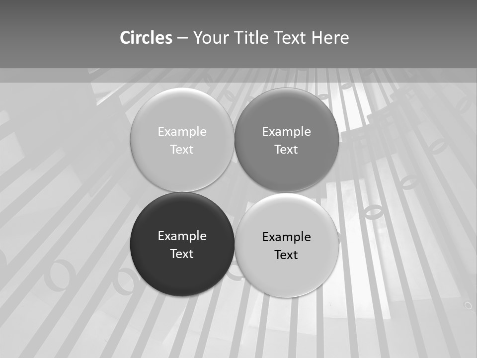 A Black And White Photo Of A Spiral Staircase PowerPoint Template