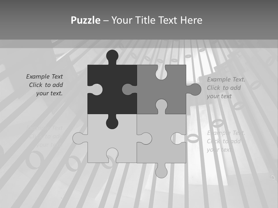 A Black And White Photo Of A Spiral Staircase PowerPoint Template