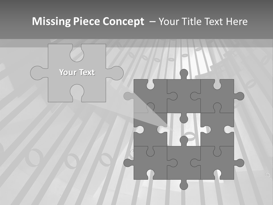 A Black And White Photo Of A Spiral Staircase PowerPoint Template