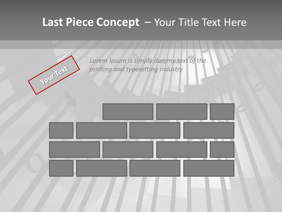 A Black And White Photo Of A Spiral Staircase PowerPoint Template