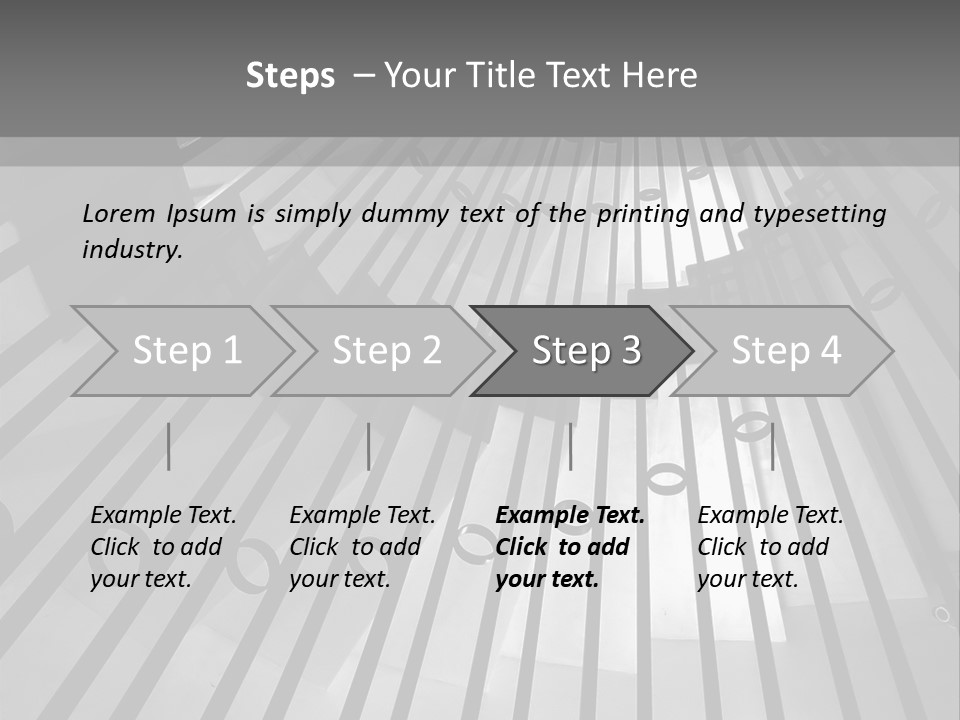 A Black And White Photo Of A Spiral Staircase PowerPoint Template