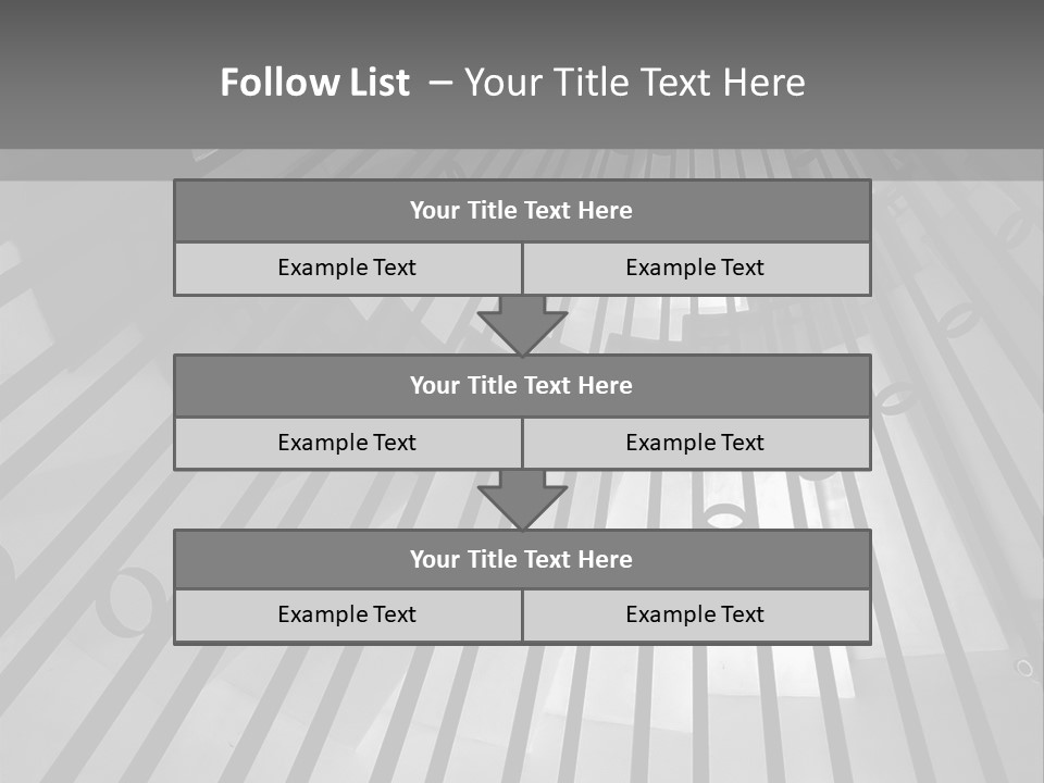 A Black And White Photo Of A Spiral Staircase PowerPoint Template