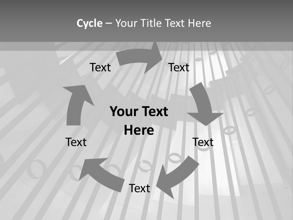 A Black And White Photo Of A Spiral Staircase PowerPoint Template