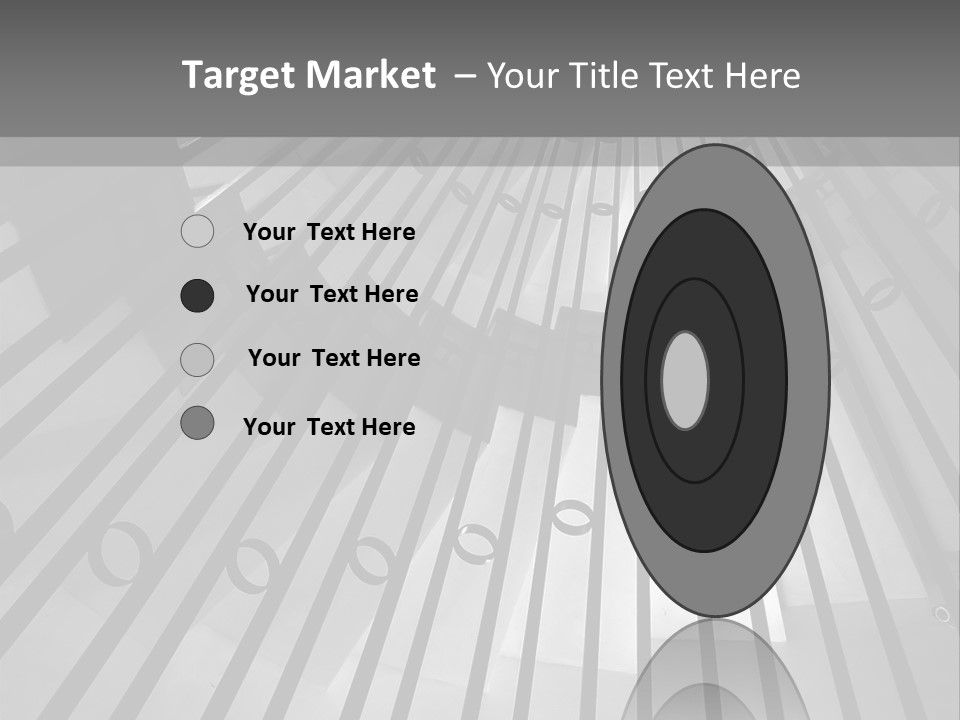 A Black And White Photo Of A Spiral Staircase PowerPoint Template