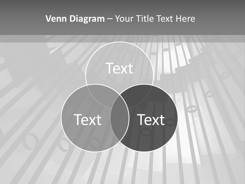 A Black And White Photo Of A Spiral Staircase PowerPoint Template