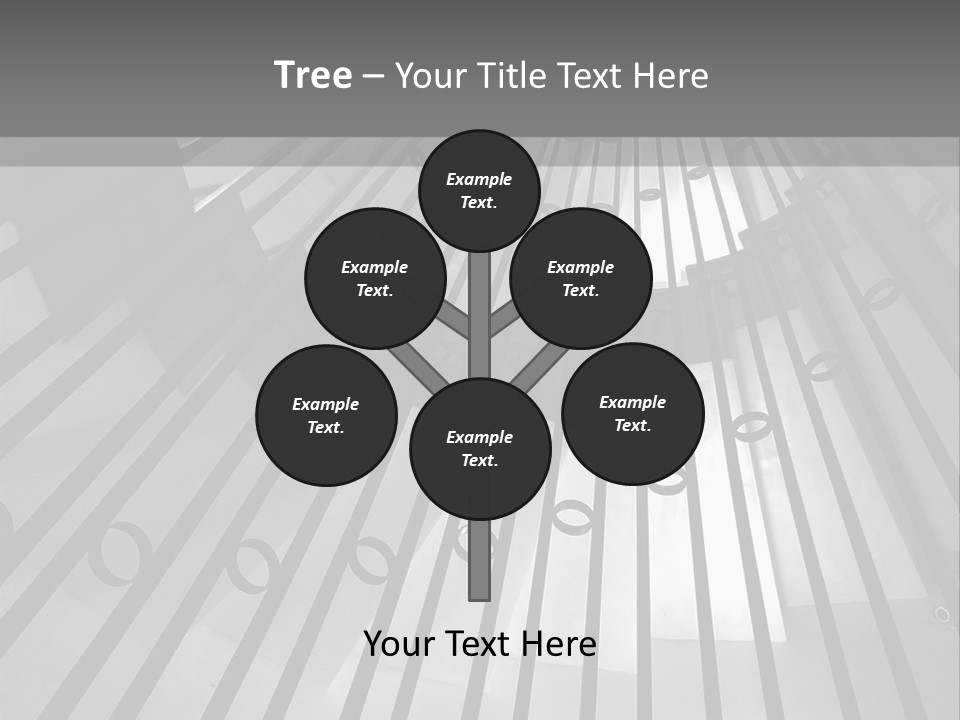 A Black And White Photo Of A Spiral Staircase PowerPoint Template