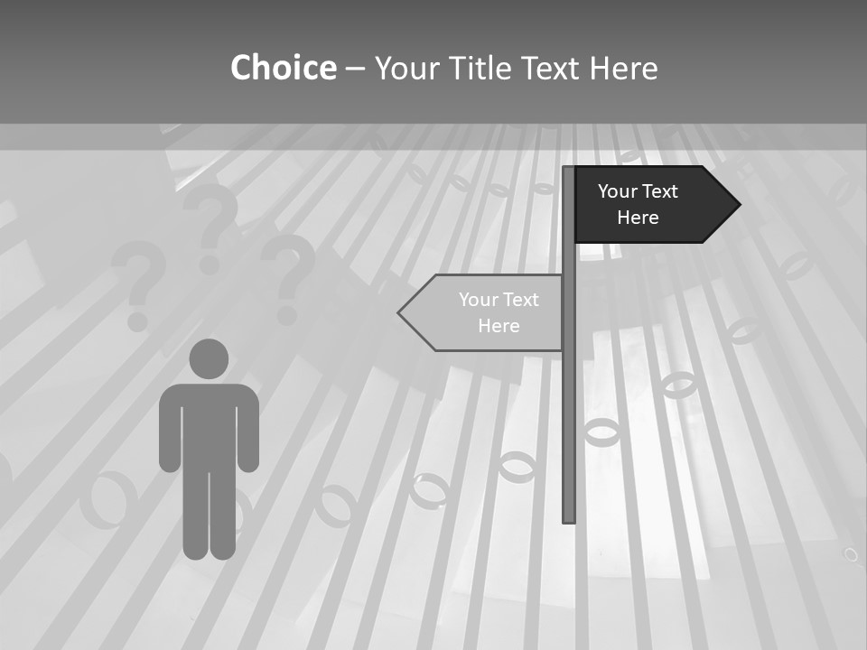 A Black And White Photo Of A Spiral Staircase PowerPoint Template