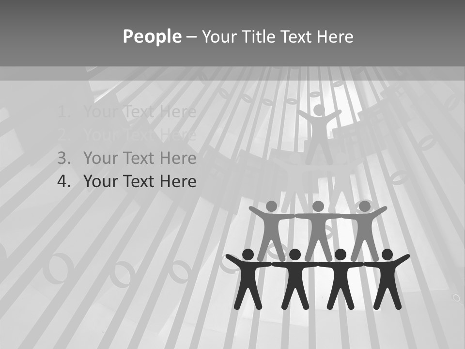 A Black And White Photo Of A Spiral Staircase PowerPoint Template