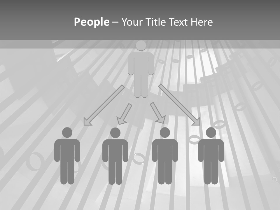 A Black And White Photo Of A Spiral Staircase PowerPoint Template