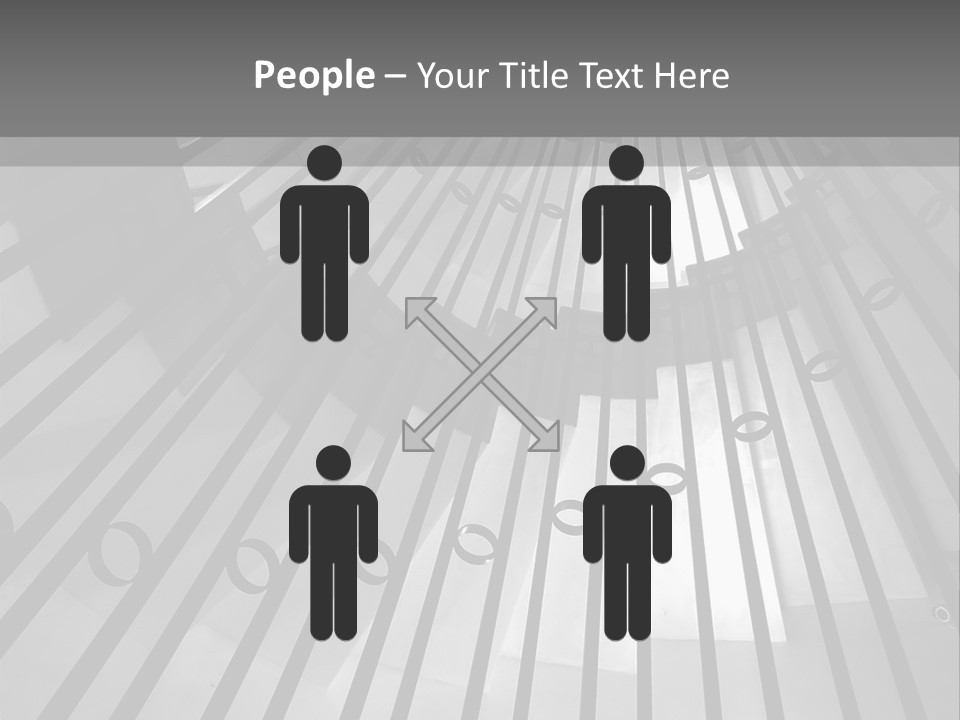 A Black And White Photo Of A Spiral Staircase PowerPoint Template