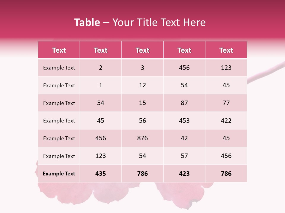 A Magenta Leaf Isolated On A White Background PowerPoint Template