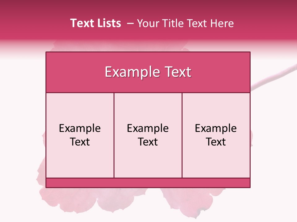 A Magenta Leaf Isolated On A White Background PowerPoint Template