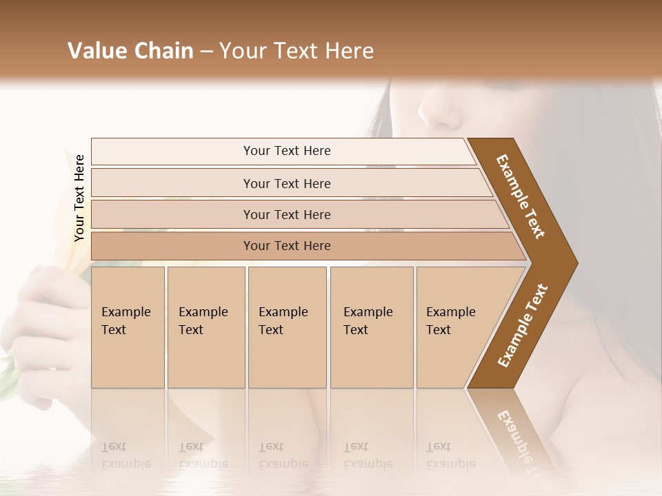 Happy Brunette With Yellow Lily Flowers In Spa PowerPoint Template