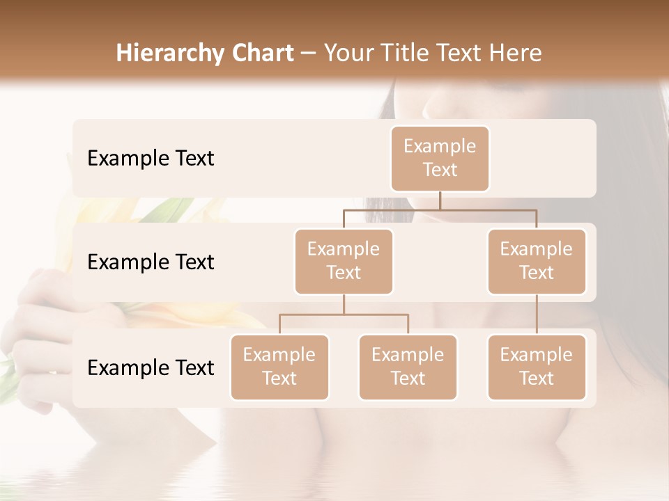 Happy Brunette With Yellow Lily Flowers In Spa PowerPoint Template