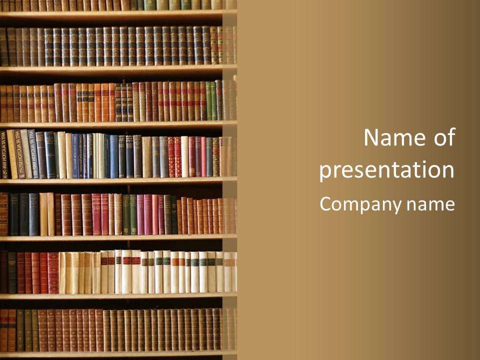 Bookcase PowerPoint Template