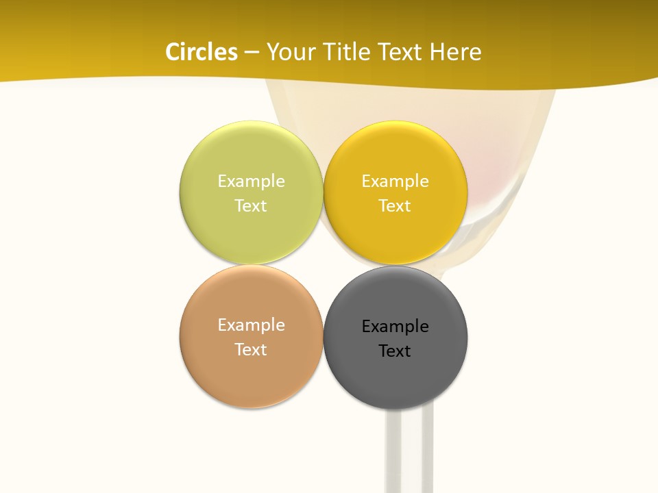 Mimosa Cocktail - Isolated On White PowerPoint Template